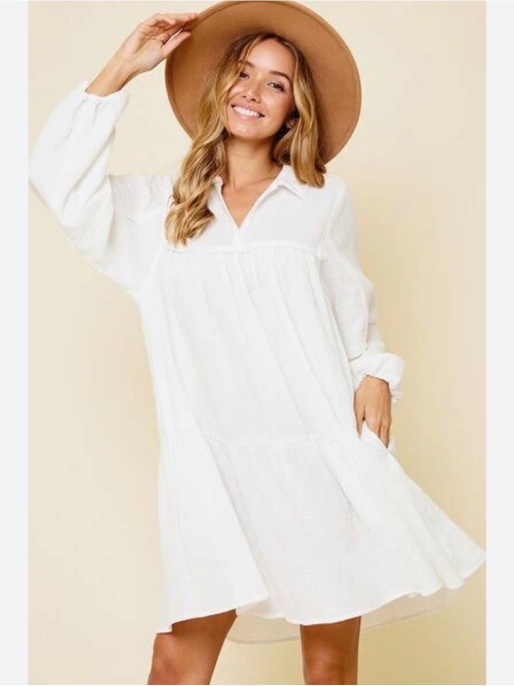 NWOT Ces Femme Flowing Tiered Cotton Dress